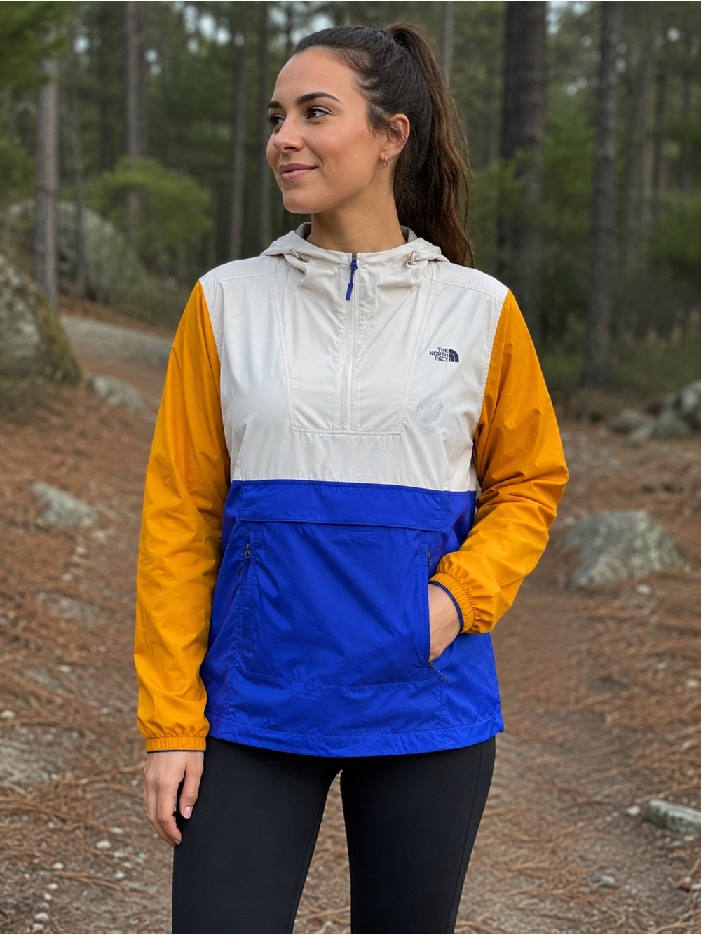 The North Face Colorblock Anorak Windbreaker Jacket Womens Medium